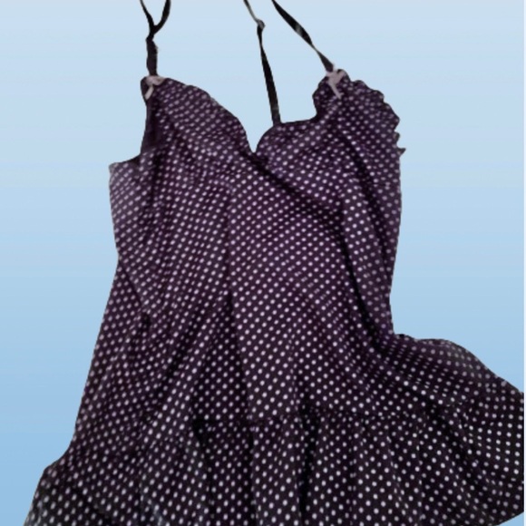 SOLD y2K purple polka cami with bows - Picture 3 of 5